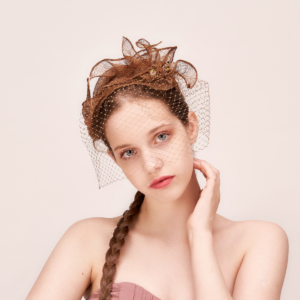 Tea cocktail party wedding church royal ascot kentucky derby brown hat